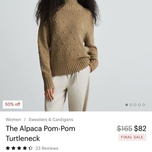 Everlane Women’s The Alpaca Pom-Pom Turtleneck